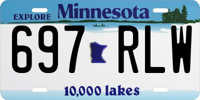 MN license plate 697RLW