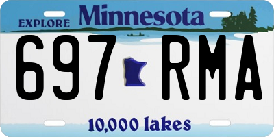 MN license plate 697RMA