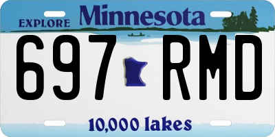 MN license plate 697RMD
