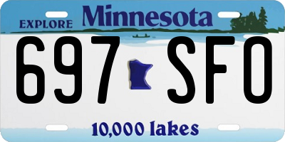 MN license plate 697SFO