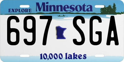 MN license plate 697SGA
