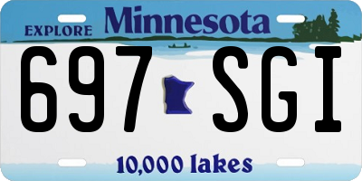 MN license plate 697SGI