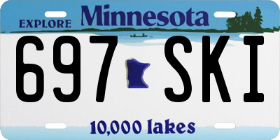 MN license plate 697SKI