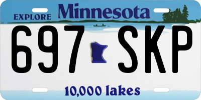 MN license plate 697SKP