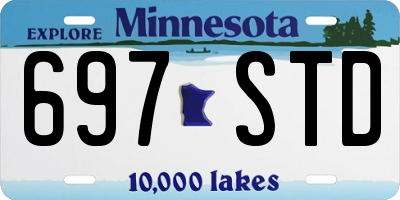 MN license plate 697STD