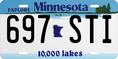 MN license plate 697STI