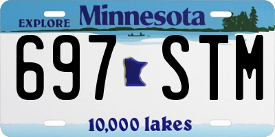 MN license plate 697STM