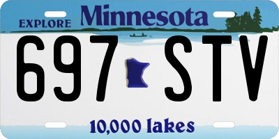 MN license plate 697STV