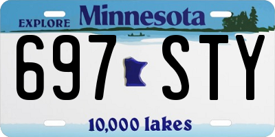 MN license plate 697STY