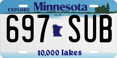 MN license plate 697SUB