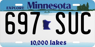MN license plate 697SUC