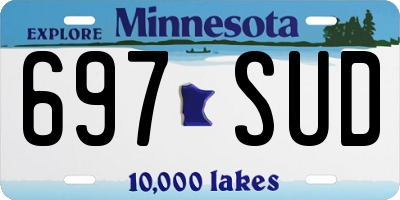 MN license plate 697SUD