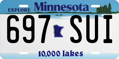 MN license plate 697SUI