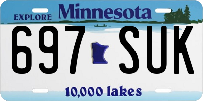 MN license plate 697SUK