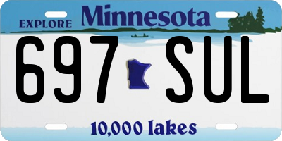 MN license plate 697SUL