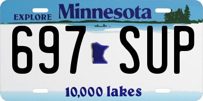MN license plate 697SUP