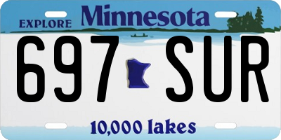 MN license plate 697SUR
