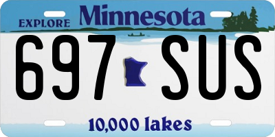 MN license plate 697SUS