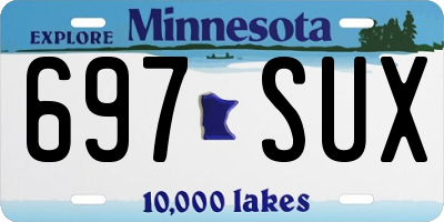MN license plate 697SUX
