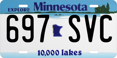 MN license plate 697SVC