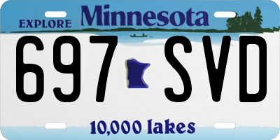 MN license plate 697SVD