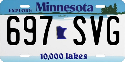MN license plate 697SVG