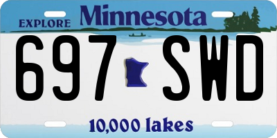 MN license plate 697SWD