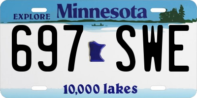 MN license plate 697SWE