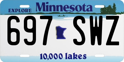 MN license plate 697SWZ