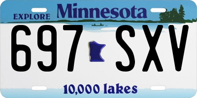 MN license plate 697SXV