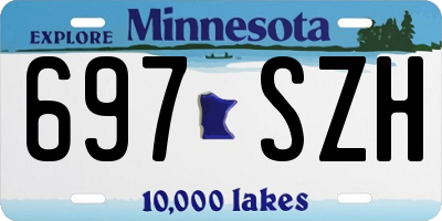 MN license plate 697SZH