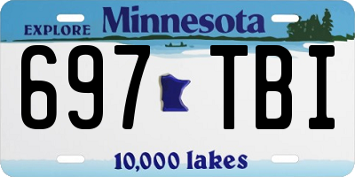 MN license plate 697TBI