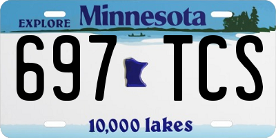 MN license plate 697TCS
