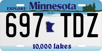 MN license plate 697TDZ