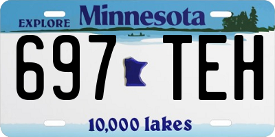 MN license plate 697TEH