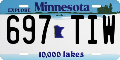MN license plate 697TIW