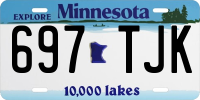 MN license plate 697TJK