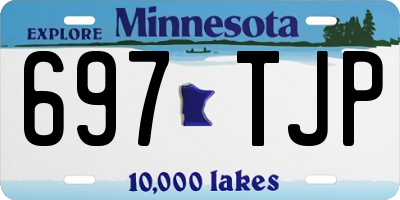 MN license plate 697TJP
