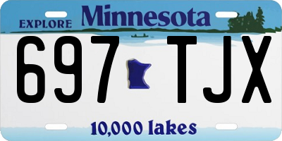 MN license plate 697TJX