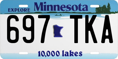 MN license plate 697TKA