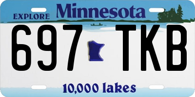 MN license plate 697TKB
