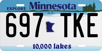 MN license plate 697TKE
