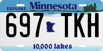 MN license plate 697TKH