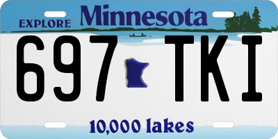 MN license plate 697TKI