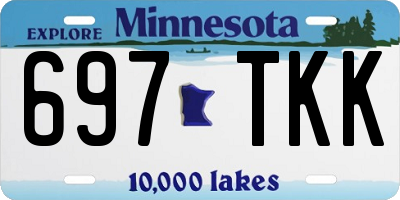 MN license plate 697TKK