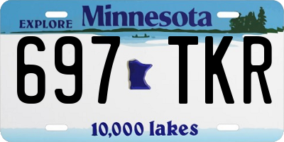 MN license plate 697TKR