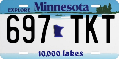 MN license plate 697TKT