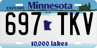 MN license plate 697TKV