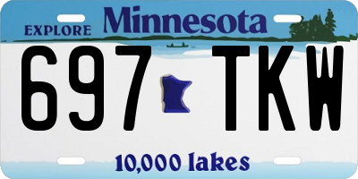 MN license plate 697TKW