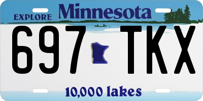 MN license plate 697TKX